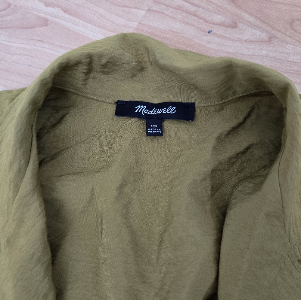 Madewell Olive Green Button Top Size xs - Picture 4 of 7